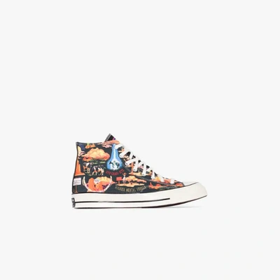 Shop Converse Multicoloured Chuck 70 Twisted Resort High Top Sneakers In Black
