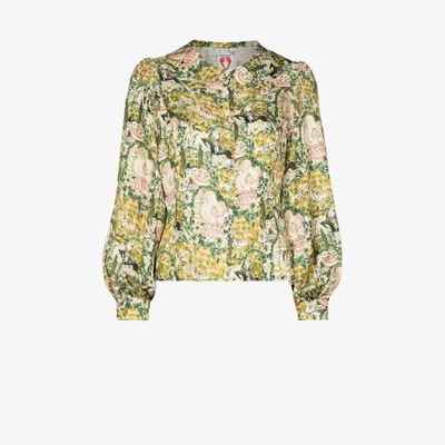 Shop Shrimps Multicolour Emma Printed Silk Shirt