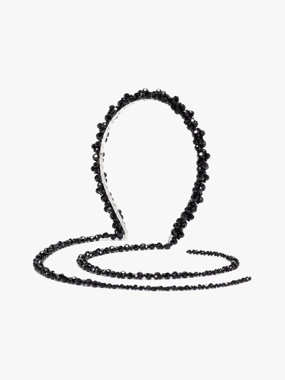 Shop Simone Rocha Black Drip Beaded Headband
