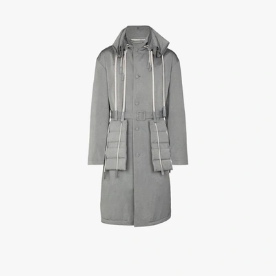Shop Craig Green Pocket Detail Trench Coat In Grey