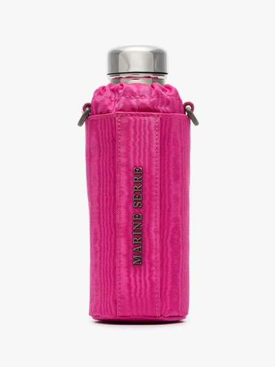 Shop Marine Serre Pink Water Bottle Bag In Metallic