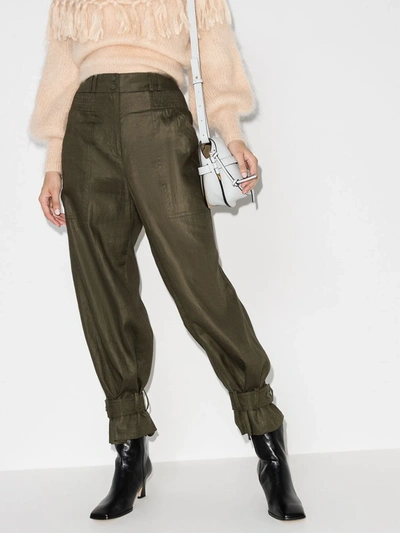 Shop Zimmermann Lucky High Waist Combat Trousers In Green