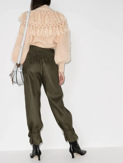 Shop Zimmermann Lucky High Waist Combat Trousers In Green