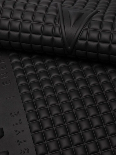 No Ka'oi Black Embossed Yoga Mat In Black