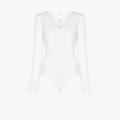 Shop Wolford 'vermont' Body In Weiss