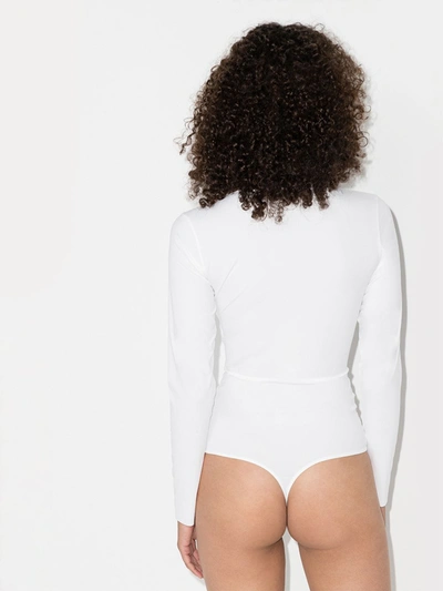 Shop Wolford 'vermont' Body In Weiss