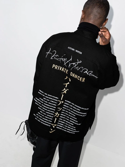 Shop Haider Ackermann Embroidered Cotton Shirt Jacket In Black