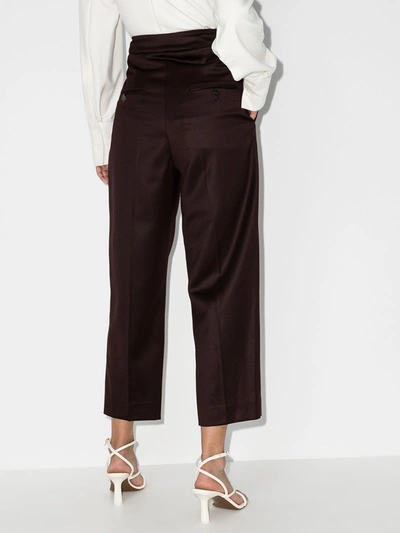 Shop Lvir Tailo Wool Trousers In Red