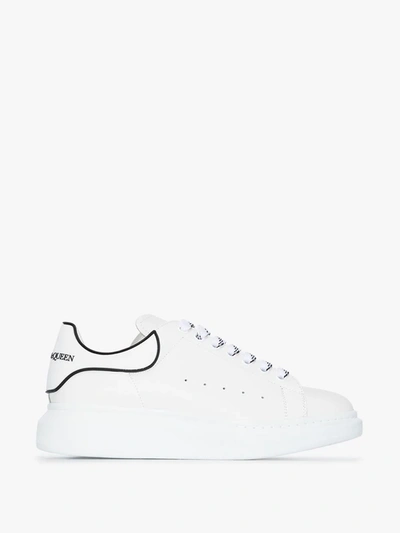 Shop Alexander Mcqueen And Black Oversized Sneakers - Men's - Calf Leather/rubber In White