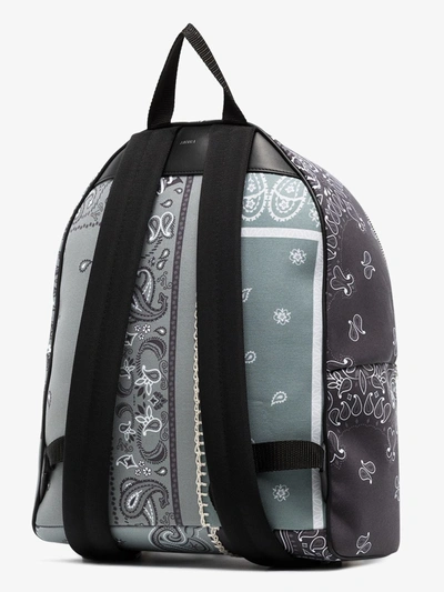Shop Amiri Black Bandana Cotton Backpack