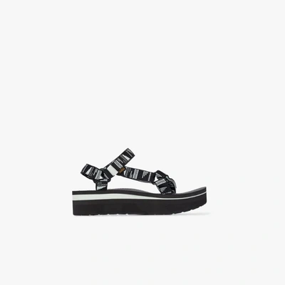 Shop Teva Black Flatform Universal Geometric Sandals