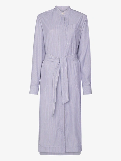 Shop Wales Bonner Button-down Shirt Dress In Blue