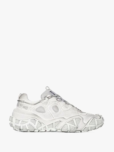 Shop Acne Studios Boltzer Tumbled Sneakers - Women's - Rubber/fabric In White