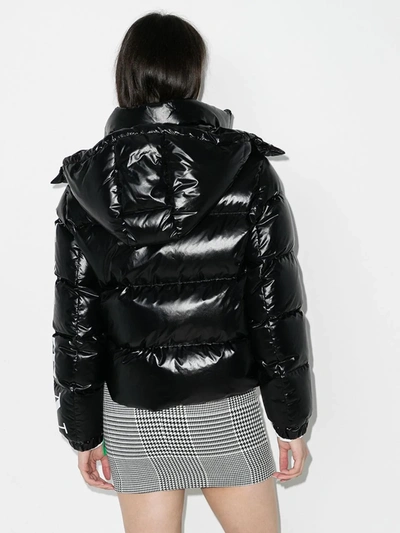 Valentino Hooded Quilted Glossed-shell Down Jacket In Black | ModeSens