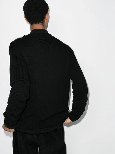 Shop Balmain Pullover Mit Logo In Black