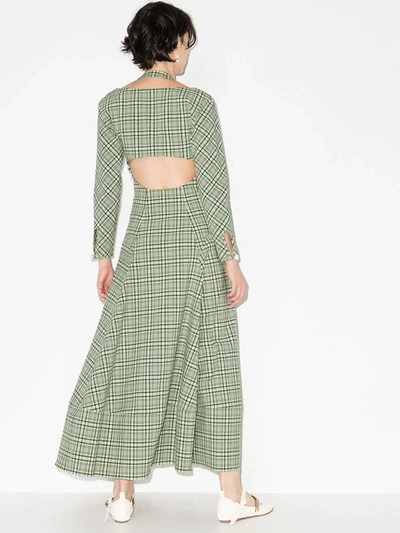 Shop Rosie Assoulin Hold My Bolero Cutout Maxi Dress In Green