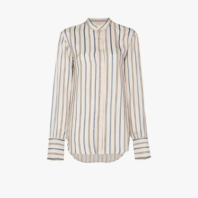 Shop Wales Bonner Neutrals Gladstone Striped Shirt