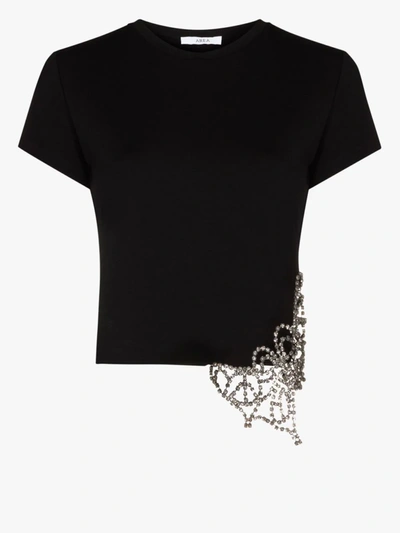 Shop Area Crystal Butterfly T-shirt In Black