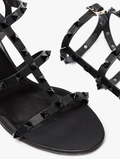 Shop Valentino Rockstud 60 Ankle Strap Sandals In Black