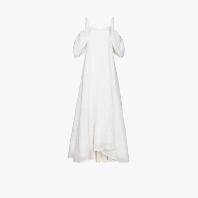 Shop Rosie Assoulin White Ra Ra Off-the-shoulder Gown