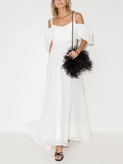 Shop Rosie Assoulin White Ra Ra Off-the-shoulder Gown