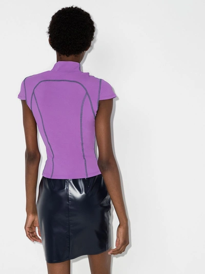 Shop Eckhaus Latta Sport Overlocked T-shirt In Purple