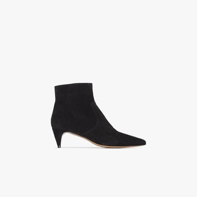 Shop Isabel Marant Black Derst 35 Suede Ankle Boots
