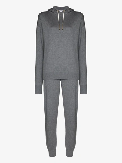 Shop Olivia Von Halle Gia London Silk Tracksuit - Women's - Silk/cashmere In Grey