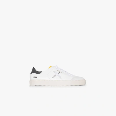 Shop Axel Arigato And Yellow Clean 90 Triple Bird Leather Sneakers In White