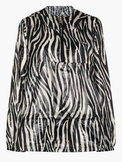 Shop P.e Nation Rematch Zebra Print Jacket In Black