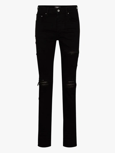Shop Amiri Animation Slim Fit Jeans In Black