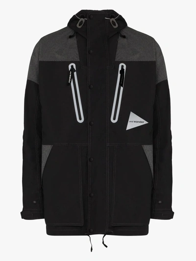 Shop And Wander Black Pertex Hooded Reflective Jacket
