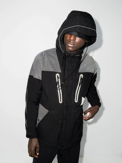 Shop And Wander Black Pertex Hooded Reflective Jacket