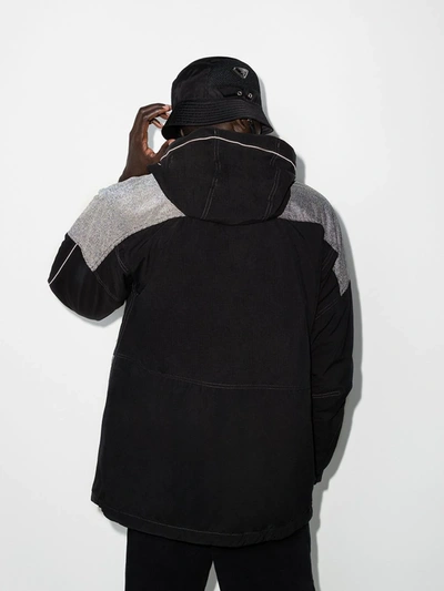 Shop And Wander Black Pertex Hooded Reflective Jacket