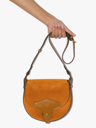 Shop Isabel Marant Brown Botsy Suede Shoulder Bag