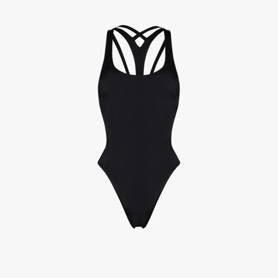 Shop Agent Provocateur Keia Racerback Swimsuit In Black