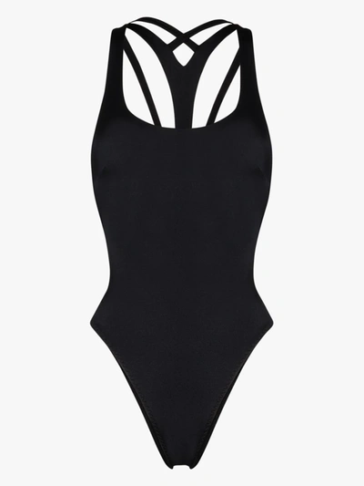 Shop Agent Provocateur Keia Racerback Swimsuit In Black