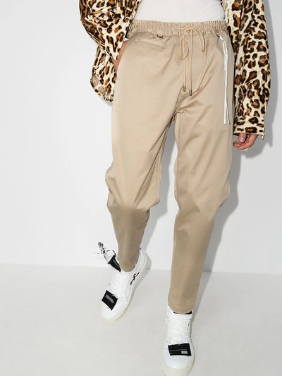 Shop Mastermind Japan Beach Tapered Trousers In Neutrals