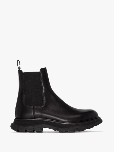 Shop Alexander Mcqueen Black Tread Slick Chelsea Boots