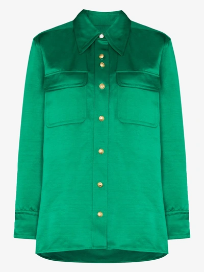 Shop Wales Bonner Capleton Button-up Shirt In Green
