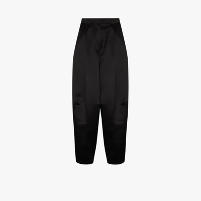 Shop Anouki High Waist Cropped Trousers In Black