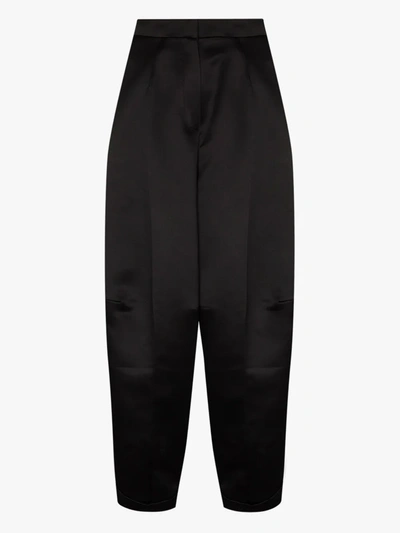 Shop Anouki High Waist Cropped Trousers In Black