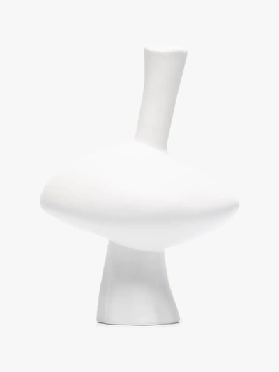 Shop Anissa Kermiche White Mercury Earthenware Candlestick