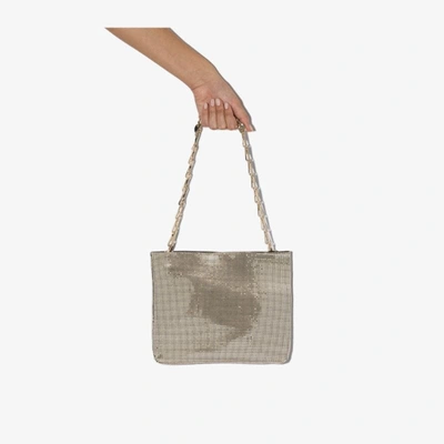Shop Paco Rabanne Gold Pixel Shoulder Bag