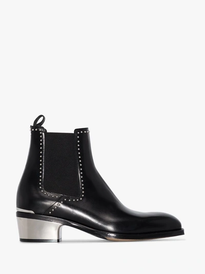 Alexander Mcqueen Stud-embellished Chelsea Boots In Black