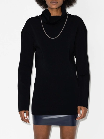 Shop Kwaidan Editions Black Long Roll Neck Sweater