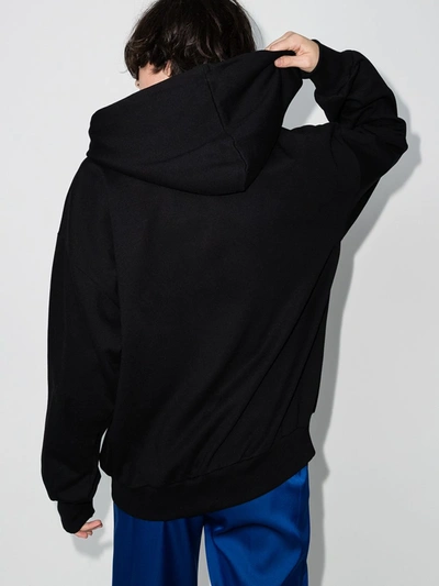 Shop Ashish Multicoloured Beaded Hooded Sweatshirt In Black