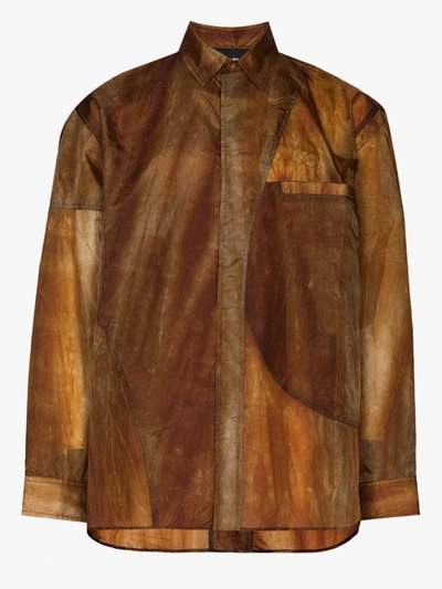 Shop A-cold-wall* Printed Long Sleeve Shirt In Brown