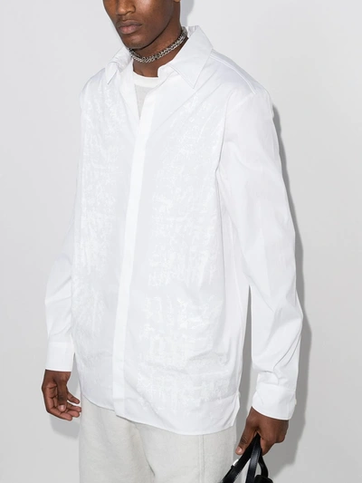 Shop A-cold-wall* Erosion Print Shirt In White