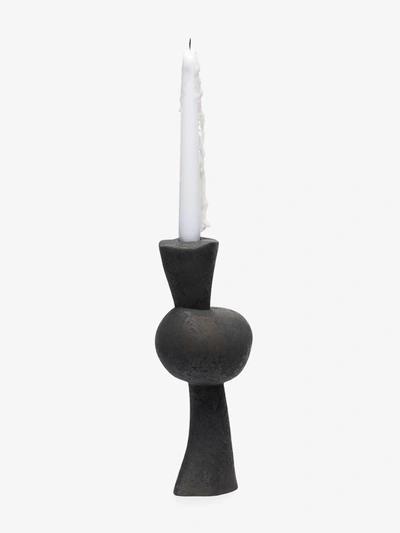 Shop Anissa Kermiche Black Venus Ceramic Candle Holder In Schwarz